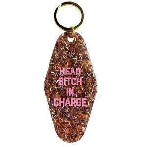 HEAD B*TCH IN CHARGE MOTEL KEYCHAIN